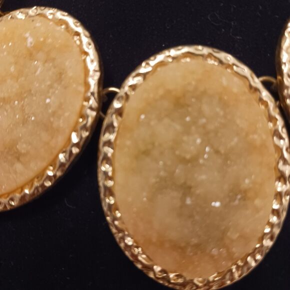 Vintage Women's Faux CRYSTALS Necklace Palm Springs REGENCY Eccentric Modern - Picture 3 of 10